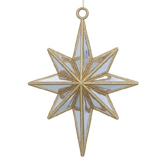 INDENT - Pack 3, Acrylic Gold Mirror North Star 28cm